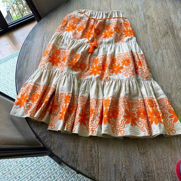 Maje Floral Maxi Skirt -Gorgeous embroidery High End/ elastic waist - Picture 1 of 10